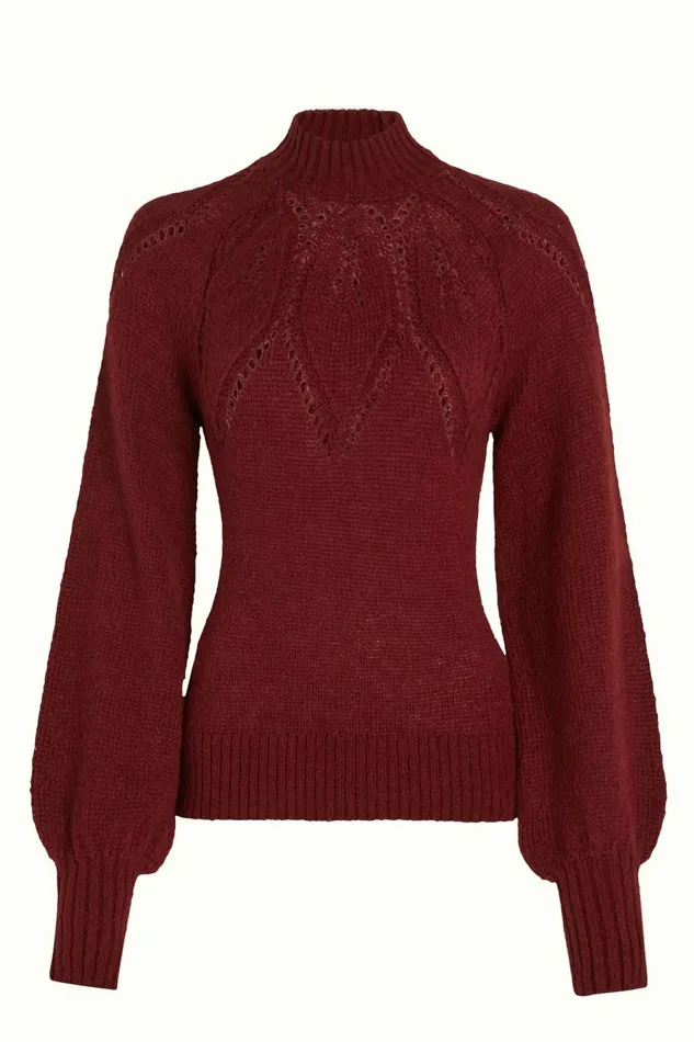 Sweaters Women King Louie Joanie Raglan Top Orcia Cabernet Red 8211 Orcia