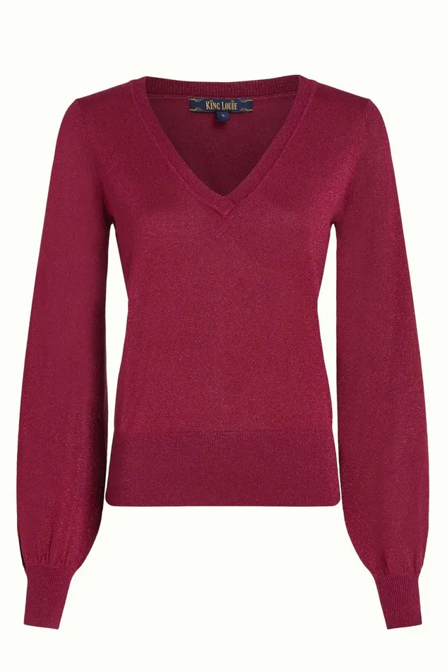 Sweaters Women King Louie V Neck Bellsleeve Spiro Wild Fuchsia 8211 Spiro