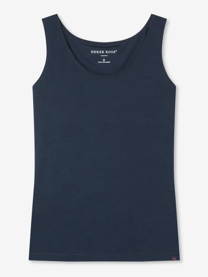 Tank Tops Women Derek Rose Support Vest Lara Micro Modal Stretch Navy