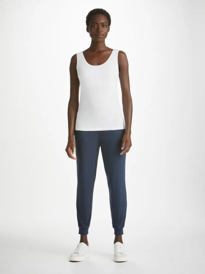 Tank Tops Women Derek Rose Support Vest Lara Micro Modal Stretch White