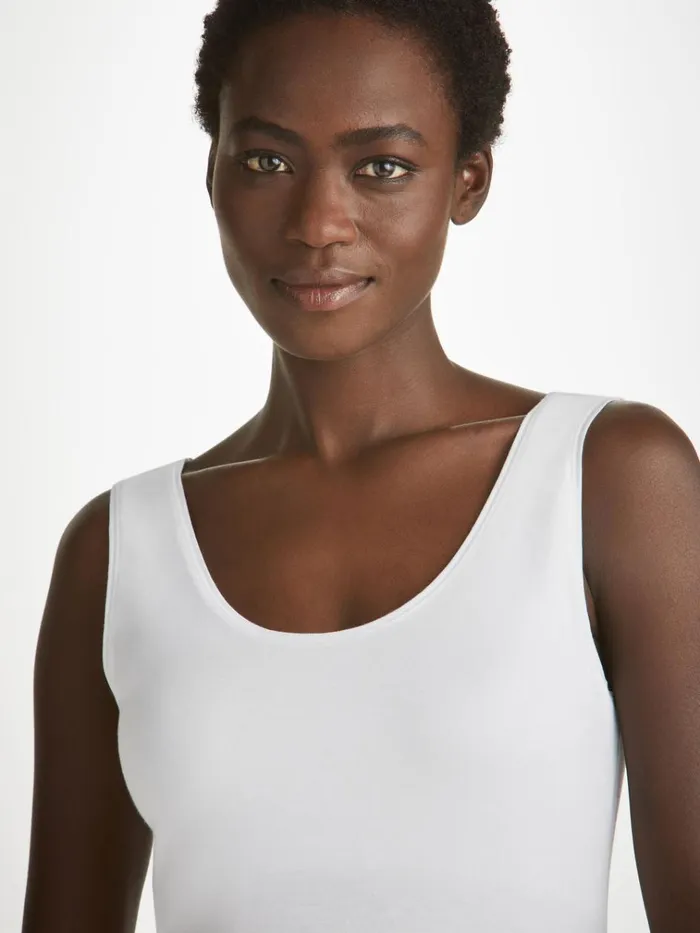 Tank Tops Women Derek Rose Support Vest Lara Micro Modal Stretch White