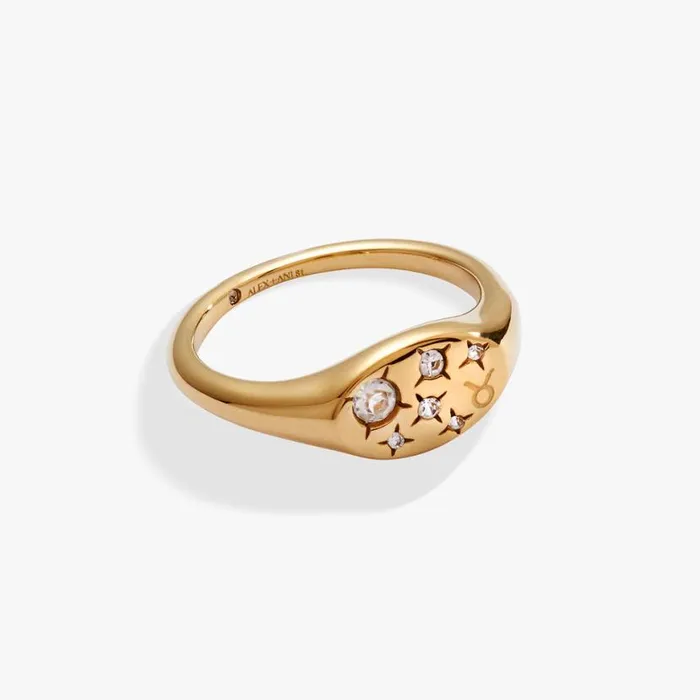 Taurus Zodiac Ring Stainless Steel Gold Women Alex And Ani Rings