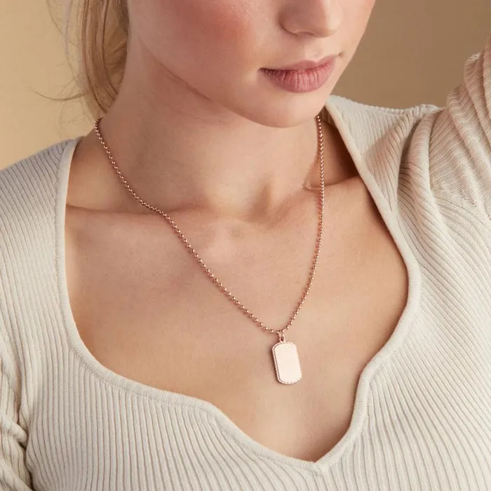 Textured Border Dog Tag Necklace Silver Women Alex And Ani Love Textured Border Dog Tag Necklace Silver Women Alex And Ani Love