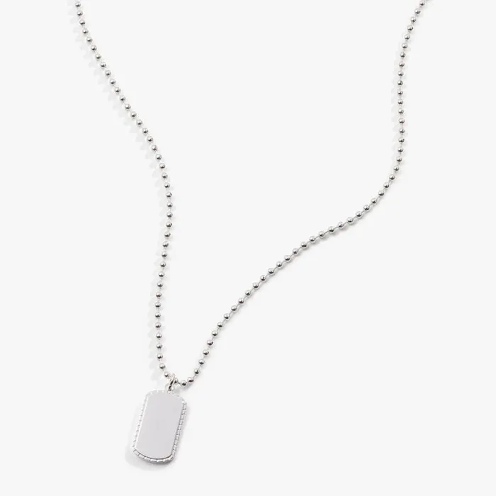 Textured Border Dog Tag Necklace Silver Women Alex And Ani Love Textured Border Dog Tag Necklace Silver Women Alex And Ani Love