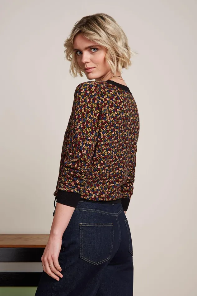 Tops and Shirts Women King Louie Agnes Top Flaminga Black 8211 Flaminga