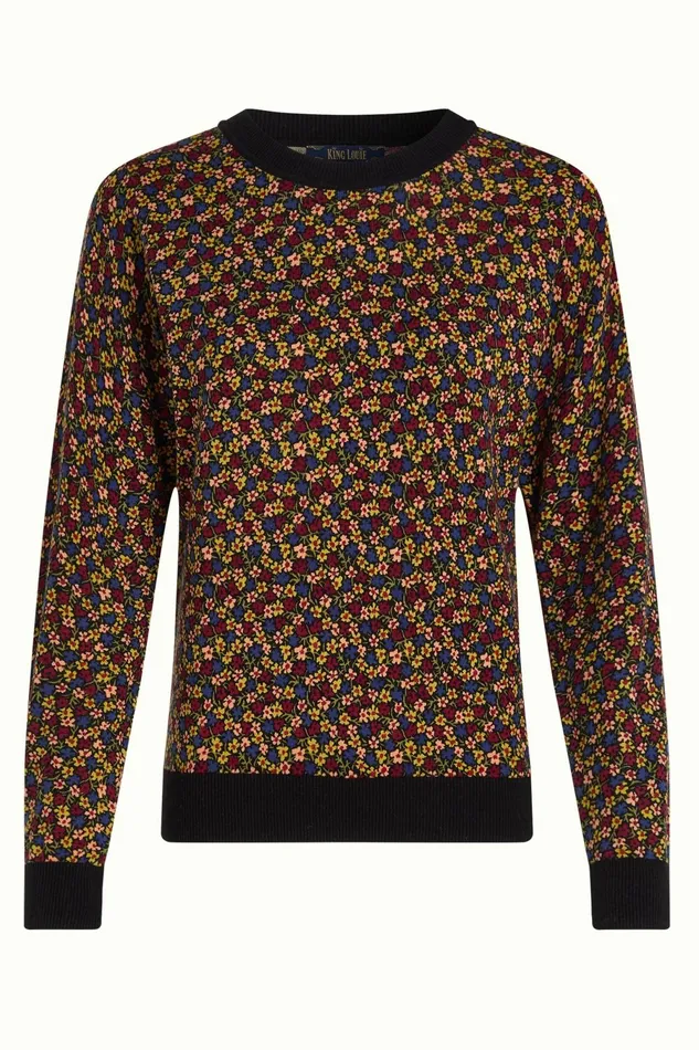 Tops and Shirts Women King Louie Agnes Top Flaminga Black 8211 Flaminga