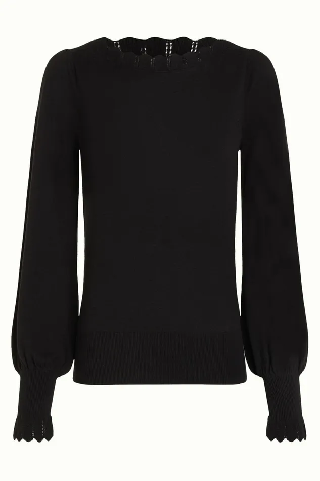 Tops and Shirts Women King Louie Audrey Bell Top Club Black 8211 Club
