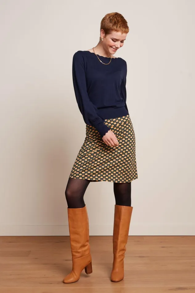 Tops and Shirts Women King Louie Audrey Bell Top Club Evening Blue 8211 Club