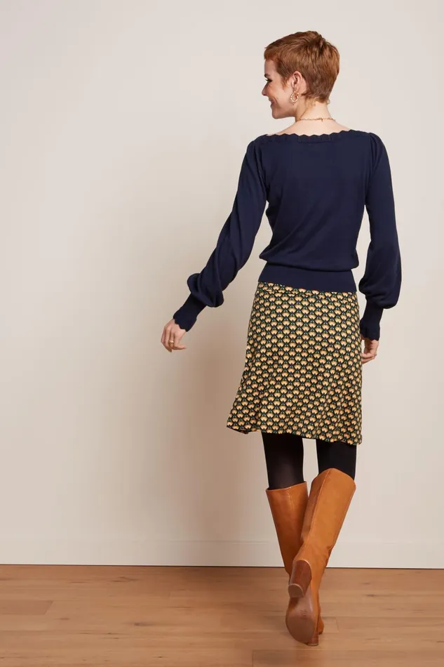 Tops and Shirts Women King Louie Audrey Bell Top Club Evening Blue 8211 Club