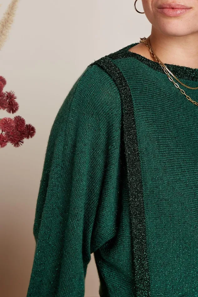 Tops and Shirts Women King Louie Azzura Knit Top Eighties Urban Green 8211 Eighties