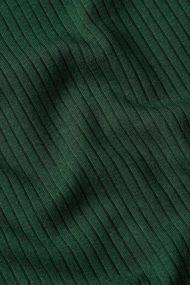 Tops and Shirts Women King Louie Carice V Top Uni Rib Forest Green 8211 Uni Rib