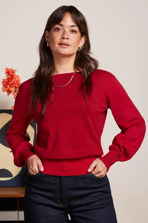 Tops and Shirts Women King Louie Cybil Top Cocoon Icon Red 8211 Cocoon