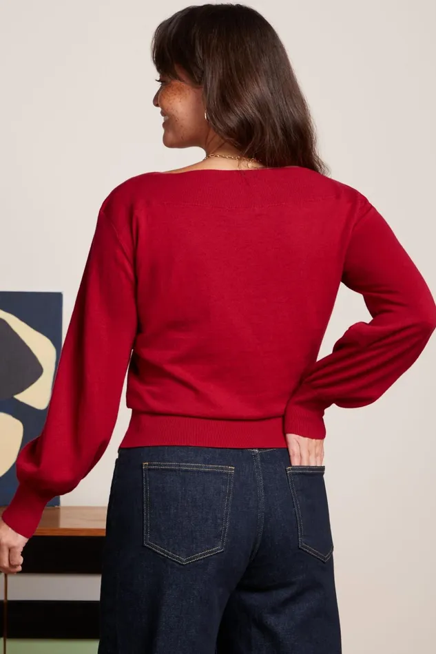Tops and Shirts Women King Louie Cybil Top Cocoon Icon Red 8211 Cocoon