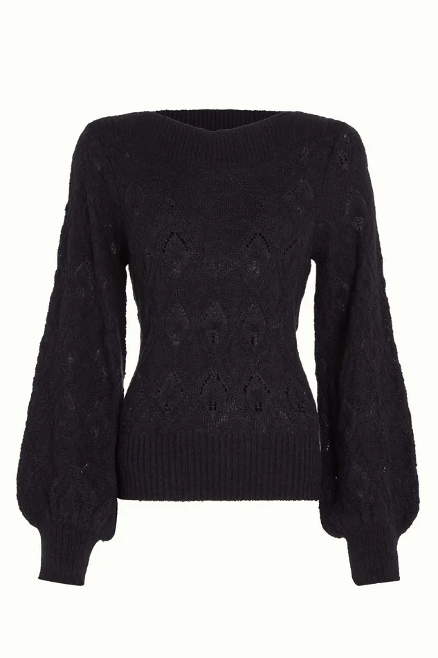 Tops and Shirts Women King Louie Erin Bell Top Orcia Black 8211 Orcia
