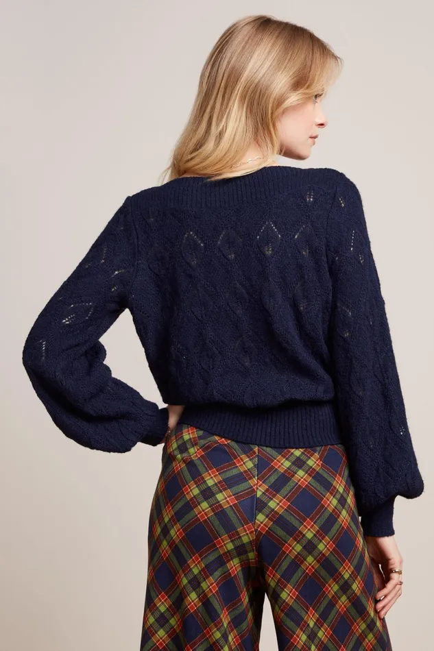 Tops and Shirts Women King Louie Erin Bell Top Orcia Evening Blue 8211 Orcia
