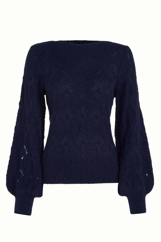 Tops and Shirts Women King Louie Erin Bell Top Orcia Evening Blue 8211 Orcia