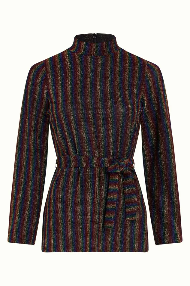 Tops and Shirts Women King Louie Heloisa Tunic Top Alma Lurex Multi Color 8211 Alma