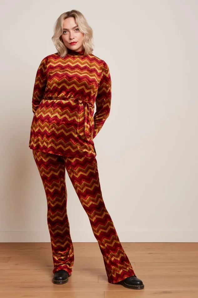 Tops and Shirts Women King Louie Heloisa Tunic Top Penny Cabernet Red 8211 Penny