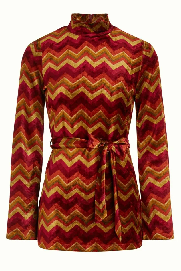 Tops and Shirts Women King Louie Heloisa Tunic Top Penny Cabernet Red 8211 Penny