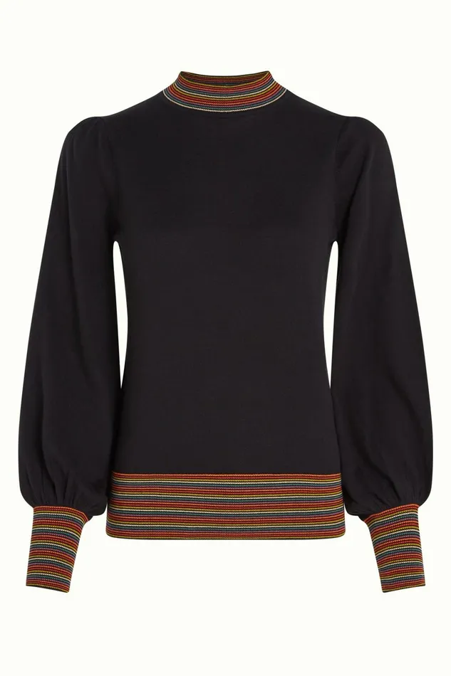 Tops and Shirts Women King Louie Maya Turtle Top Vida Black 8211 Vida