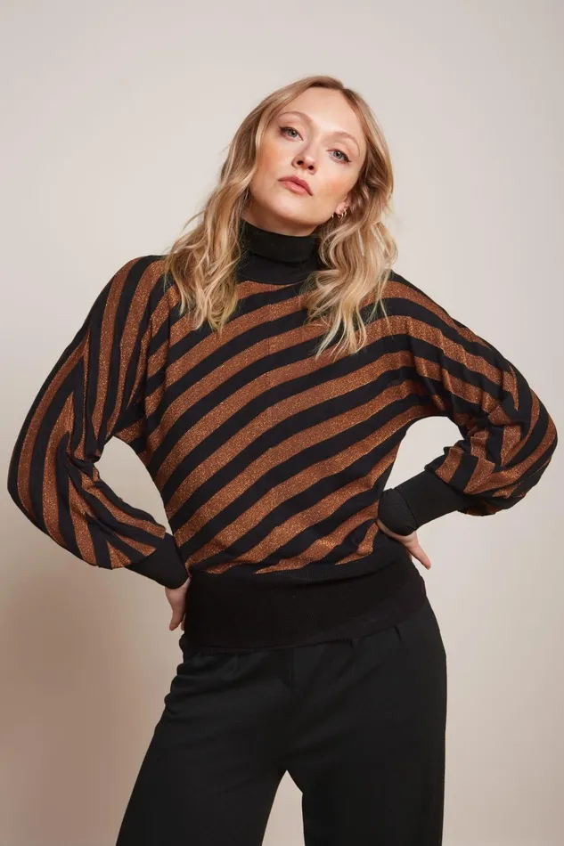 Tops and Shirts Women King Louie Tina Top Spiro Stripe Copper 8211 Spiro Stripe Tops and Shirts Women King Louie Tina Top Spiro Stripe Copper 8211 Spiro Stripe