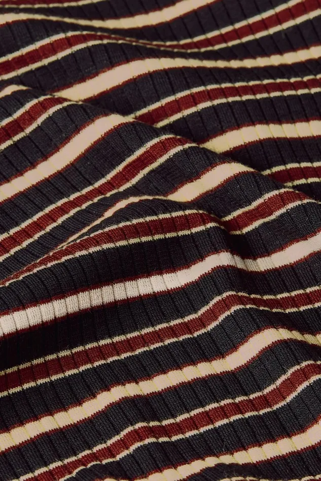 Tops and Shirts Women King Louie Turtle Top Pimm Stripe Cabernet Red 8211 Pimm Stripe