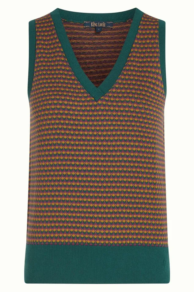 Tops and Shirts Women King Louie V Neck Spencer Graham Pine Green 8211 Graham
