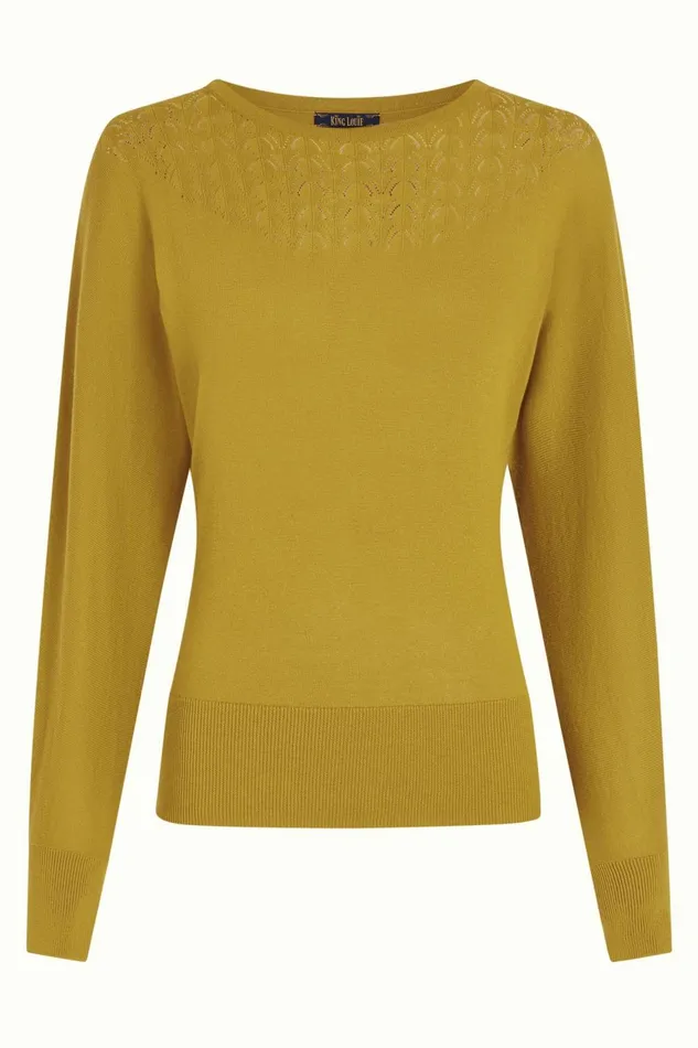 Tops and Shirts Women King Louie Valentina Top Club Curry Yellow 8211 Club