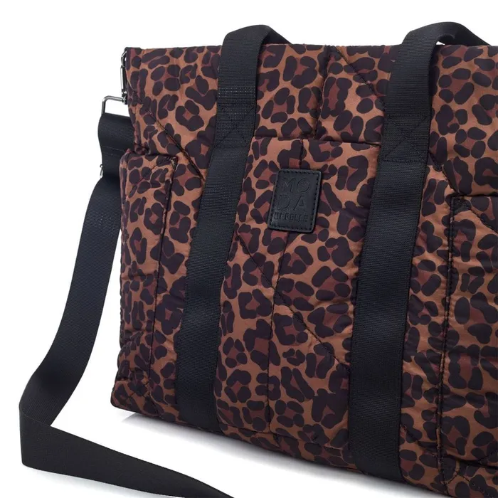Tote Bags Women Moda In Pelle Alexia Bag Dark Leopard Nylon