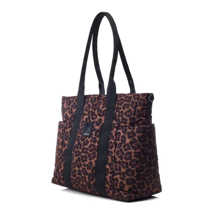 Tote Bags Women Moda In Pelle Alexia Bag Dark Leopard Nylon