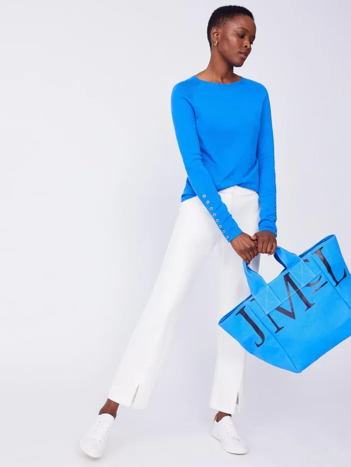 Totes WomenMen JMcLaughlin JMcLaughlin Logo Tote Bag Jmc Blue