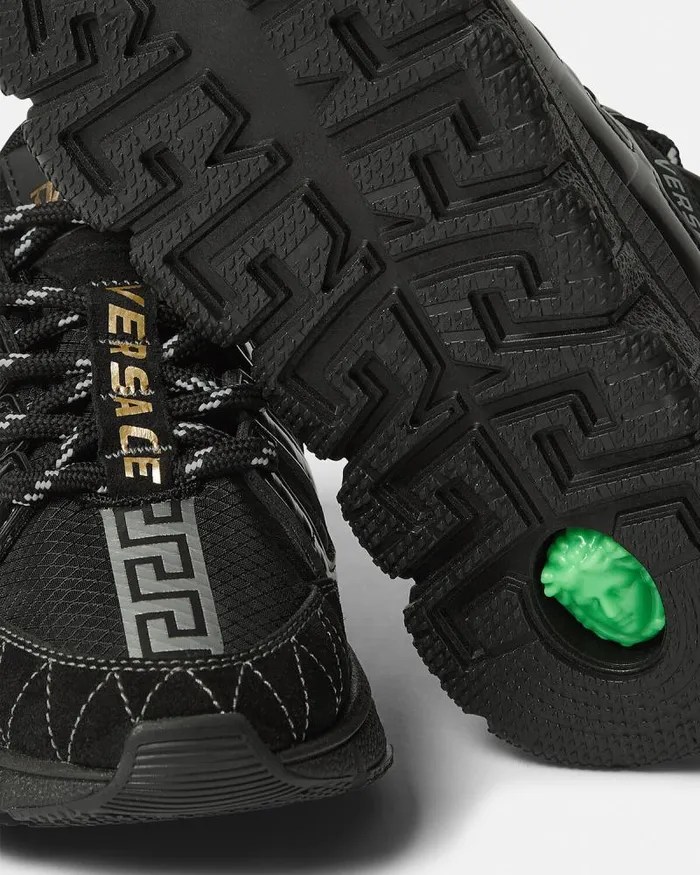 Trigreca Kids Sneakers Blackgold Children Versace Shoes