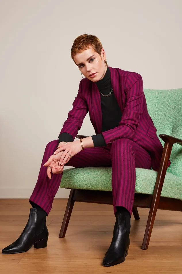 Trousers Women King Louie Ann Pants Metro Stripe Wild Fuchsia 8211 Metro Stripe Trousers Women King Louie Ann Pants Metro Stripe Wild Fuchsia 8211 Metro Stripe