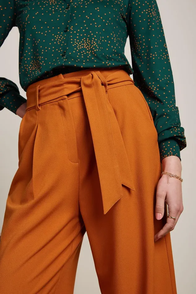 Trousers Women King Louie Ava Pants Tuillerie Maple Orange 8211 Tuilerie