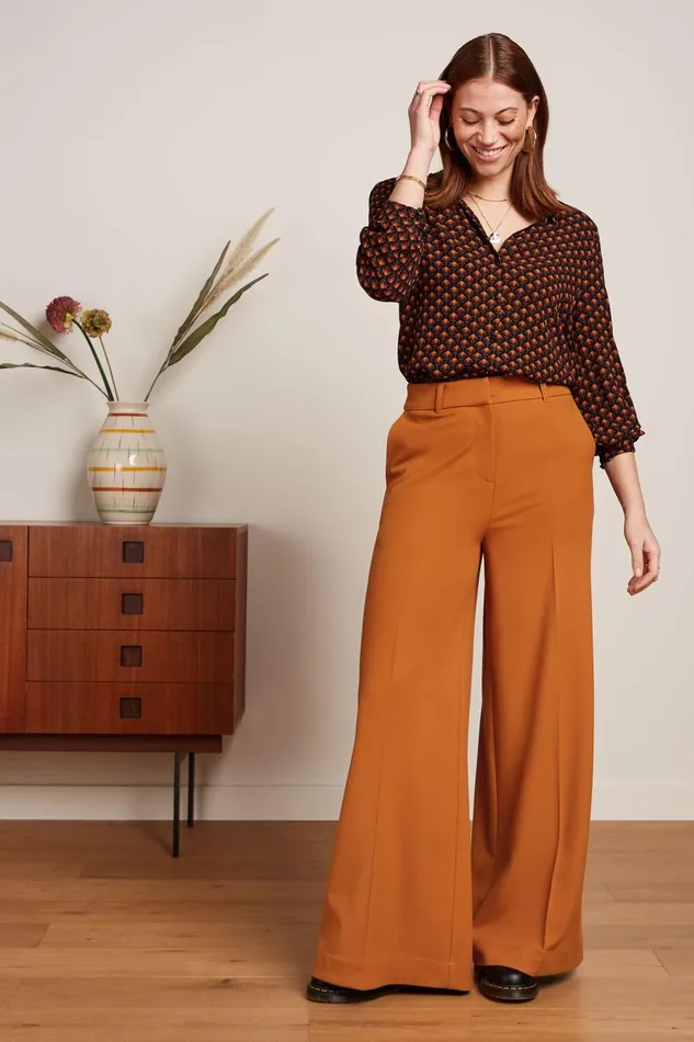 Trousers Women King Louie Chloe Pants Tuillerie Maple Orange 8211 Tuilerie