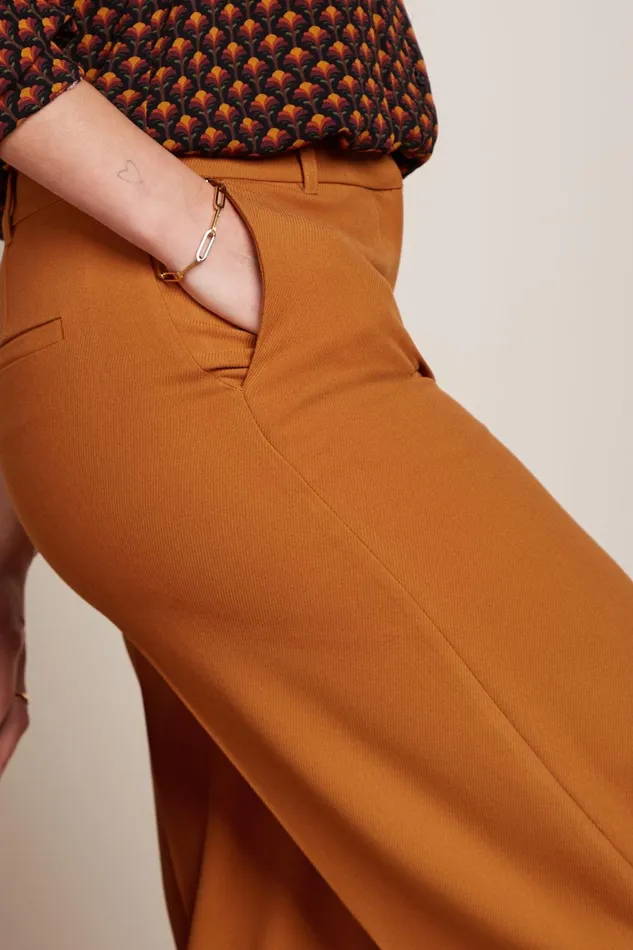 Trousers Women King Louie Chloe Pants Tuillerie Maple Orange 8211 Tuilerie