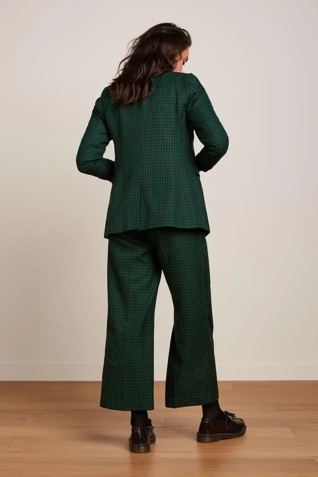 Trousers Women King Louie Federica Pants Norman Check Avar Green 8211 Norman Check