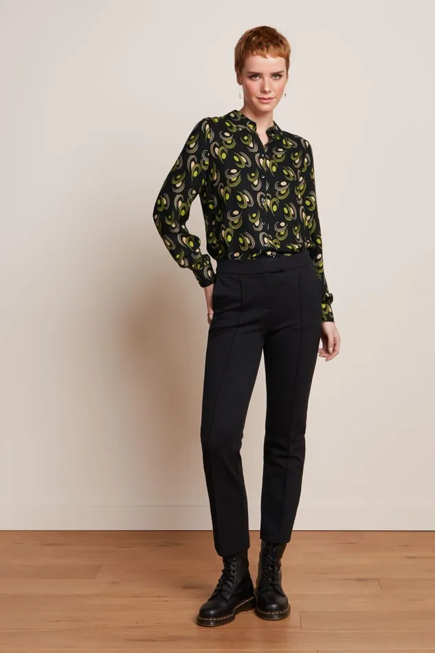 Trousers Women King Louie Luz Pintuck Pants Aurora Black 8211 Aurora
