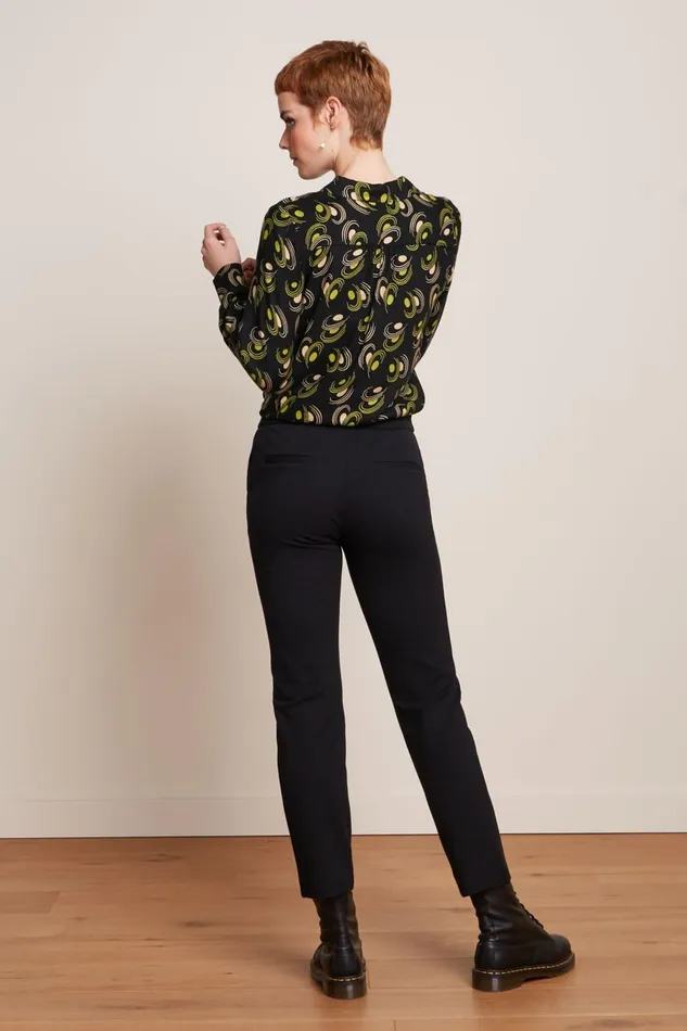 Trousers Women King Louie Luz Pintuck Pants Aurora Black 8211 Aurora