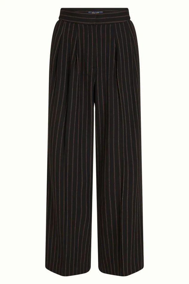 Trousers Women King Louie Peggy Pants Ziggy Stripe Black 8211 Ziggy Stripe