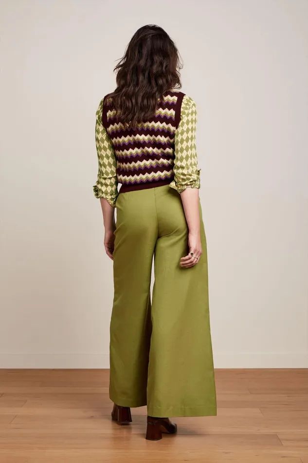 Trousers Women King Louie Peppa Pants Brighton Olive Green 8211 Brighton