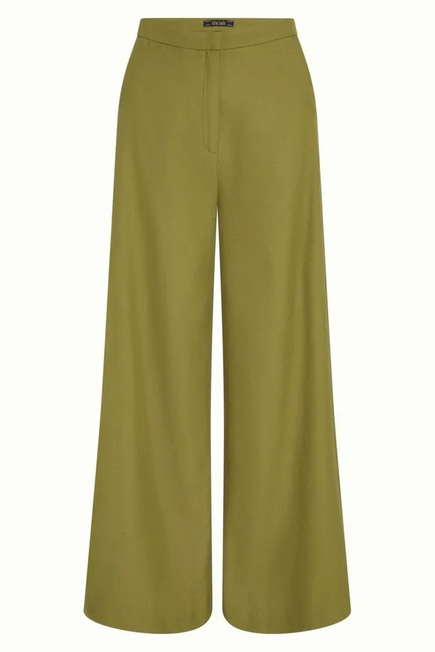 Trousers Women King Louie Peppa Pants Brighton Olive Green 8211 Brighton