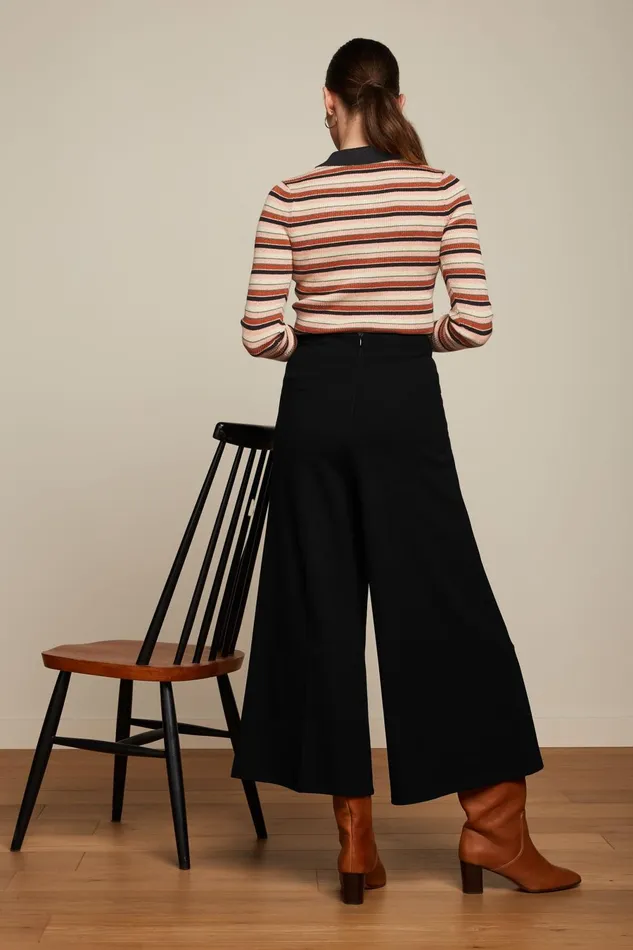 Trousers Women King Louie Pia Culotte Milano Uni Black 8211 Milano Uni