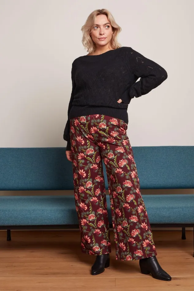 Trousers Women King Louie Sweat Pants Shanty Cabernet Red 8211 Shanty