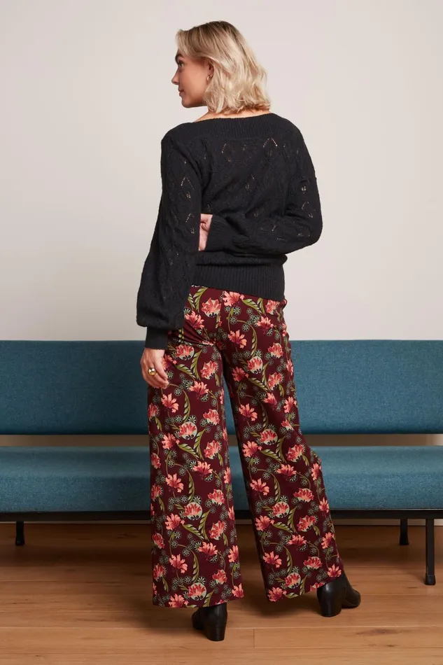 Trousers Women King Louie Sweat Pants Shanty Cabernet Red 8211 Shanty