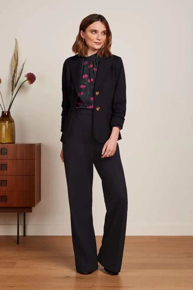 Trousers Women King Louie Verna Pants Uni Rodeo Black 8211 Uni Rodeo