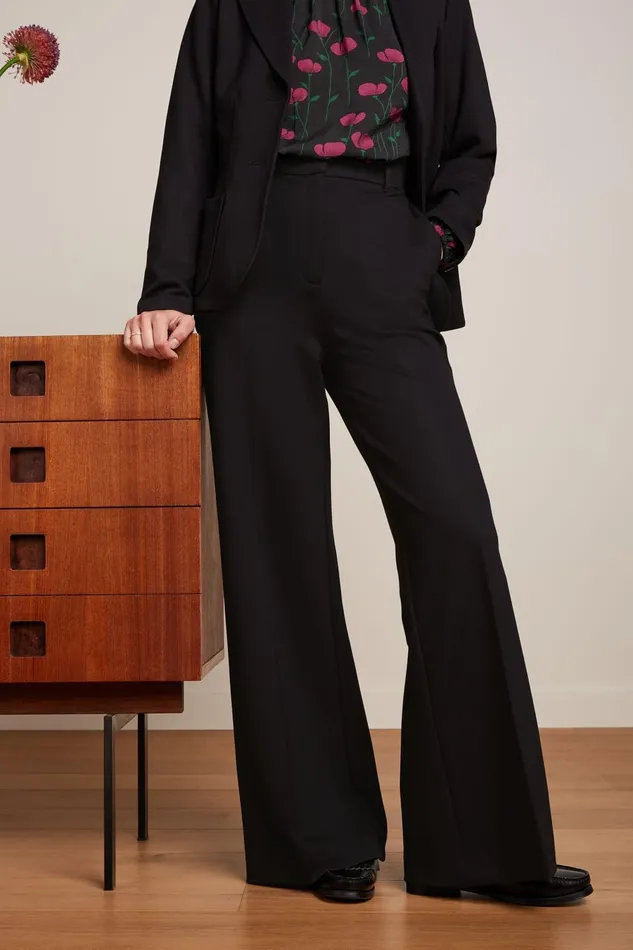 Trousers Women King Louie Verna Pants Uni Rodeo Black 8211 Uni Rodeo