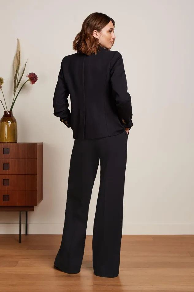 Trousers Women King Louie Verna Pants Uni Rodeo Black 8211 Uni Rodeo