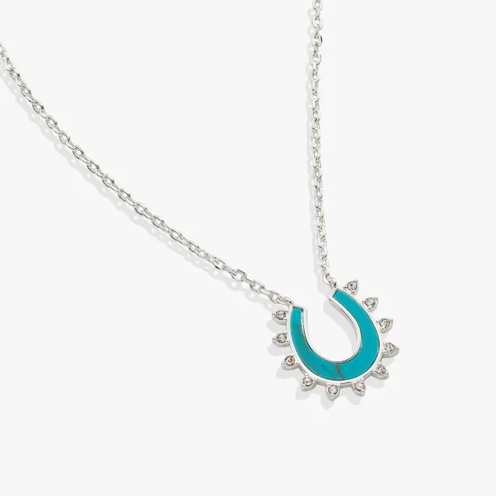 Turquoise Horseshoe Necklace Silver Women Alex And Ani Luck