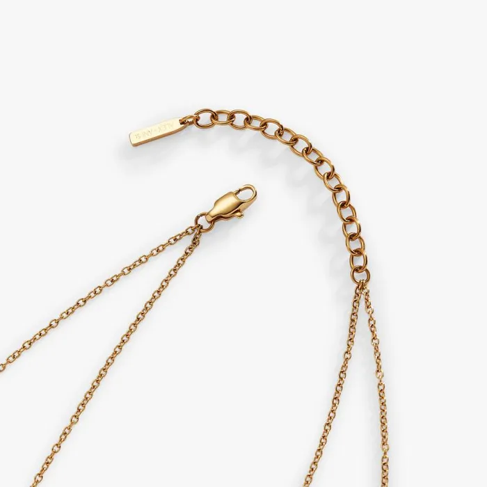 TwoLayered Princess Cut Crystal Necklace Stainless Steel Gold Women Alex And Ani Necklaces TwoLayered Princess Cut Crystal Necklace Stainless Steel Gold Women Alex And Ani Necklaces